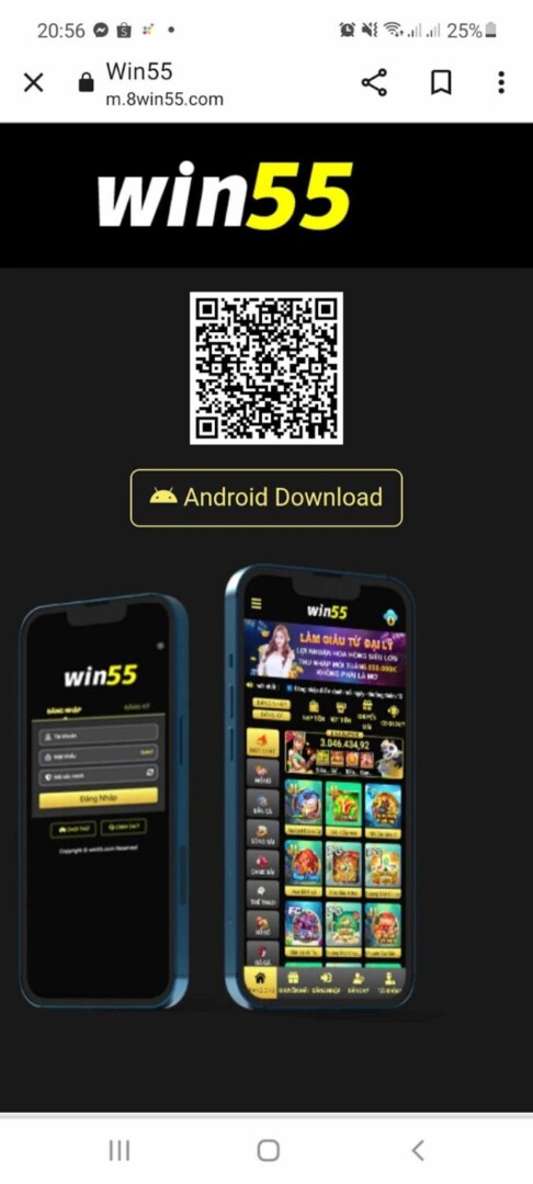 Chọn link tải app Win55 cho Android